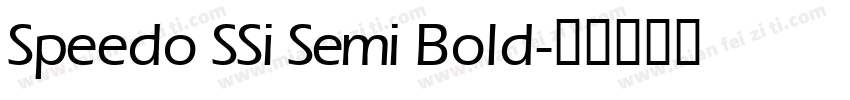 Speedo SSi Semi Bold字体转换